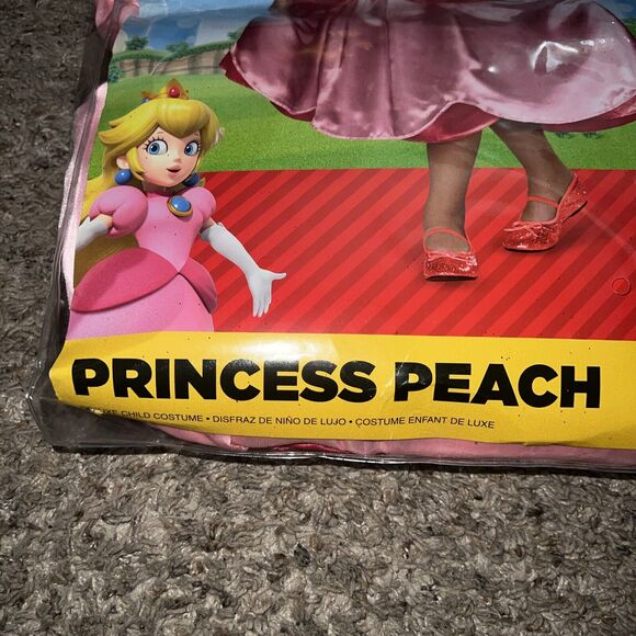 Super Mario Brothers - Princess Peach Costume Child's Deluxe Medium 7-8‎ - Picture 2 of 4